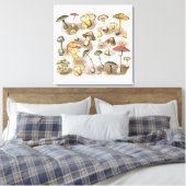Vintage Rustic Forest Mushrooms Leinwanddruck (Insitu (Schlafzimmer))