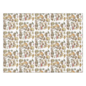 Vintage Rustic Forest Mushrooms Tischdecke (Vorderseite (Horizontal))