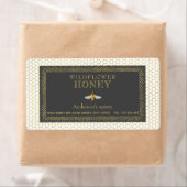 Vintage rustic gold bee honey jar (Insitu)