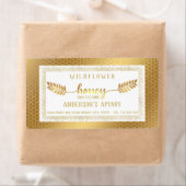Vintage rustic gold calligraphy honey branch jar (Insitu)