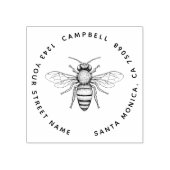 Vintage Rustic Individuelle Name Resturn-Adresse Gummistempel (Prägung)