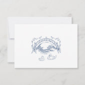 vintage rustic Swans Romantic Wedding Response RSVP Karte (Rückseite)