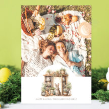 Vintage Rustik Beige Ostern Foto Personalisiert
