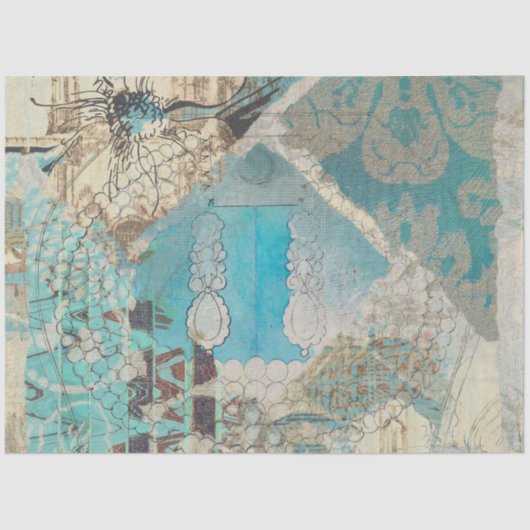 Vintage, rustikal bedrückte Textur Dekoupage Seidenpapier (Vorderseite)