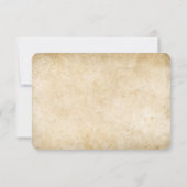 Vintage Rustikal Black Blüh Parchment RSVP Card Karte (Rückseite)