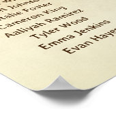 Vintage rustikal-braune Hochzeitstabelle Poster (Ecke)