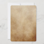 Vintage Rustikal Brown Black Scrolls Post Wedding Einladung (Rückseite)