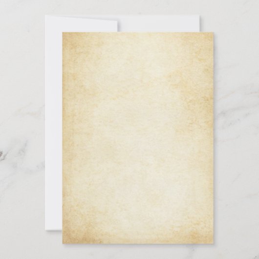 Vintage Rustikal-Dunkelrot-Blüh-Parschüre Einladung (Rückseite)