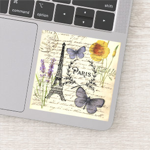 vintage rustikal französischer Eiffelturm Paris Pa Aufkleber