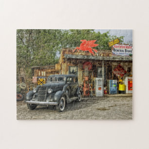 Vintage Rustikal-Landgasstation 1930 Puzzle