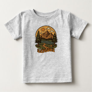 Vintage/rustikal outdoor-naturverbunden Erkundung Baby T-shirt