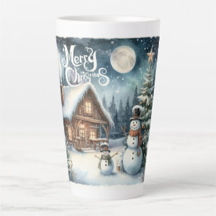 Vintage/Rustikal/Schneemann/Weihnachten Milchtasse