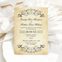 Vintage Rustikal-Schwarz-Blüh-Hochzeit
