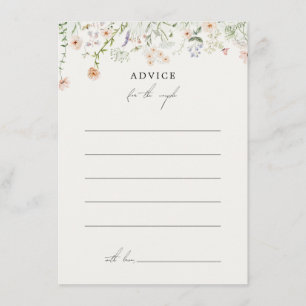 Vintage-Rustikal-Wildblumen-Hochzeitsratgeberkarte Hinweiskarte
