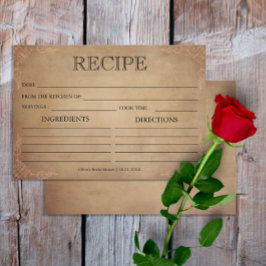 Vintage Rustikale Altbaugutkarte