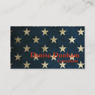 Vintage rustikale American Flag Business Cards Visitenkarte