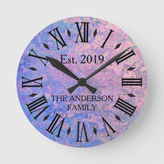 Vintage rustikale antike gestörte Metallbearbeitun Runde Wanduhr (Vorderseite)