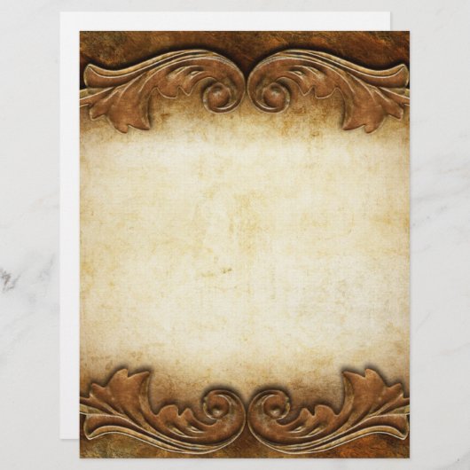 Vintage rustikale antike Letterhead Stationierung (Vorne/Hinten)