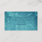Vintage rustikale Aquamarine Vignette Textur Visitenkarte (Rückseite)