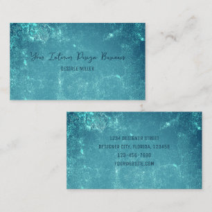 Vintage rustikale Aquamarine Vignette Textur Visitenkarte