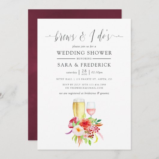 Vintage rustikale Armbrüche vor dem I's Einladung (Vorne/Hinten)