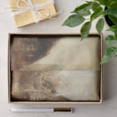Vintage Rustikale Barsche Sepia Ländertextur Seidenpapier (Geschenk)