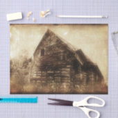 Vintage Rustikale Barsche Sepia Ländertextur Seidenpapier (Handwerk)