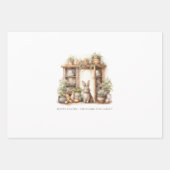 Vintage Rustikale Beige Osterkaninchen Geschenkpapier Set (Vorderseite 3)