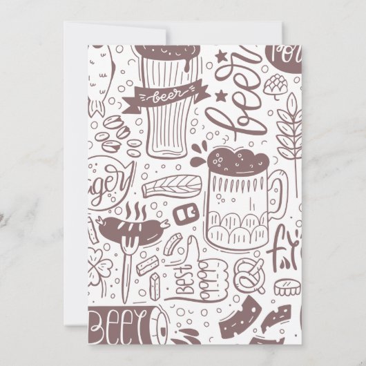 Vintage Rustikale Bierleute 43. Geburtstag Einladung (Rückseite)