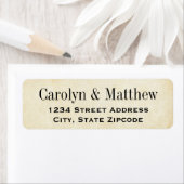 Vintage Rustikale Black Wedding Rücksendeadresse (Insitu)