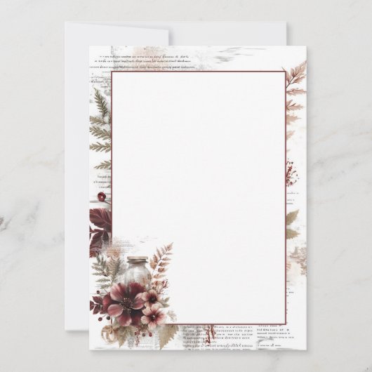 Vintage Rustikale Blankenhochzeit Einladung (Vorderseite)