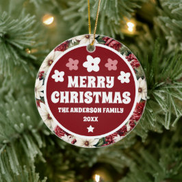 Vintage rustikale Blume Blätter Keramik Ornament