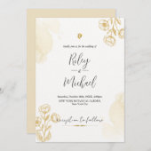 Vintage rustikale Blume & botanische Einladung (Vorne/Hinten)