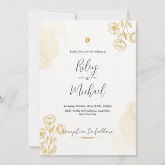 Vintage rustikale Blume & botanische Einladung