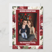 Vintage rustikale Blume geben frohe Weihnachten (Vorderseite)