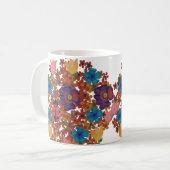 Vintage rustikale Blume Kaffeetasse (Vorderseite Links)