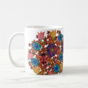 Vintage rustikale Blume Kaffeetasse