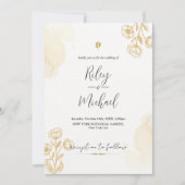 Vintage rustikale Blume und botanische Einladung (Vorderseite)