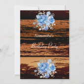 Vintage Rustikale Blumenblumen Geburtstagsparty Einladung (Rückseite)