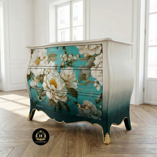 Vintage rustikale Blumendekoupage Seidenpapier