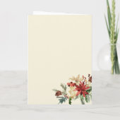 Vintage rustikale Blumenkarte Weihnachten Weihnach Karte (Rückseite)