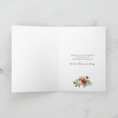 Vintage rustikale Blumenkarte Weihnachten Weihnach Karte (Innenseite)