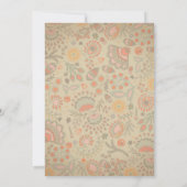 Vintage Rustikale Blumenmason Jar Wedding Einladung (Rückseite)