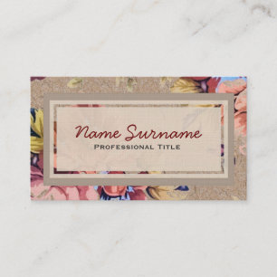 Vintage rustikale Blumenpraxis Visitenkarte