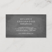 Vintage rustikale Blumentafel Visitenkarte (Rückseite)