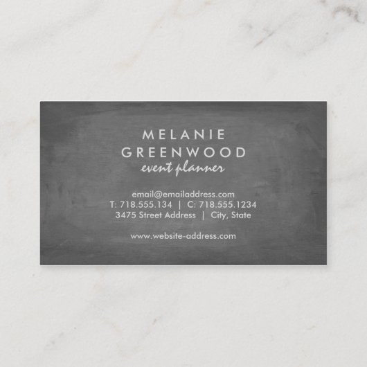 Vintage rustikale Blumentafel Visitenkarte (Rückseite)