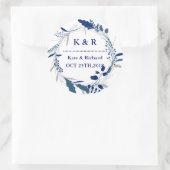 Vintage Rustikale Blumenzeremonie Runder Aufkleber (Tasche)