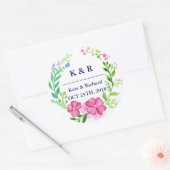 Vintage Rustikale Blumenzeremonie Runder Aufkleber (Umschlag)