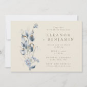 Vintage Rustikale Blütenhochzeit All-in-One Einladung (Vorderseite)