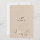 Vintage Rustikale Boho Wedding Einladung (Rückseite)